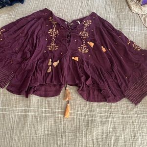 Free People purple boho top